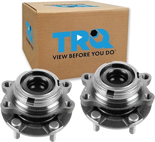 Vista 150 de TRQ Juego de Rodamientos de Rueda y Cubierta de Llanta Trasera para Conductor y Pasajero 2 Piezas Compatible con Infiniti G35 2003-2006 2007 G35