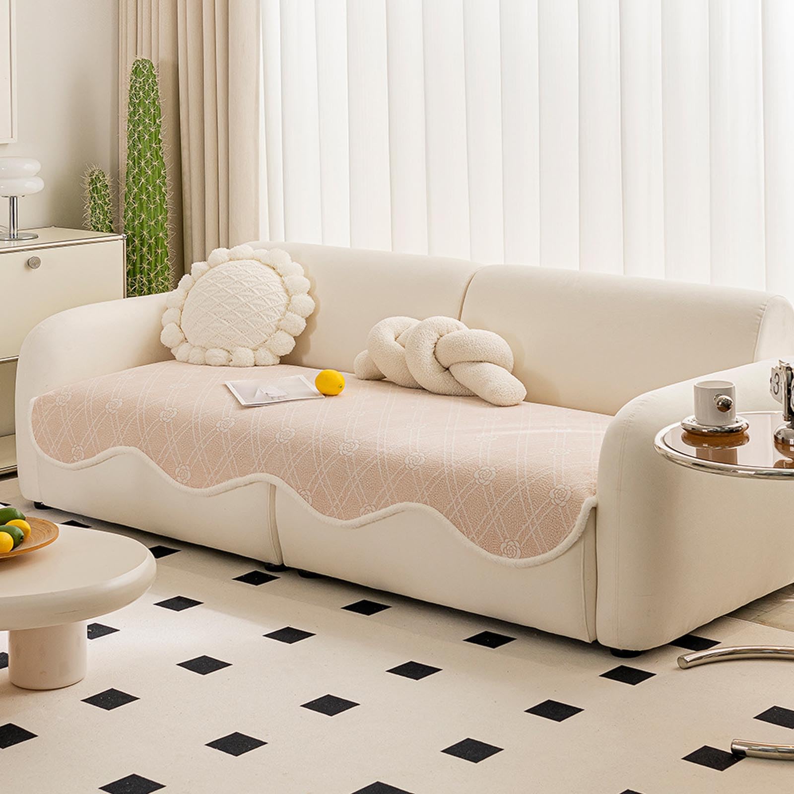 Housse de canapé en velours de lait au fini luxueux et toucher peau doux