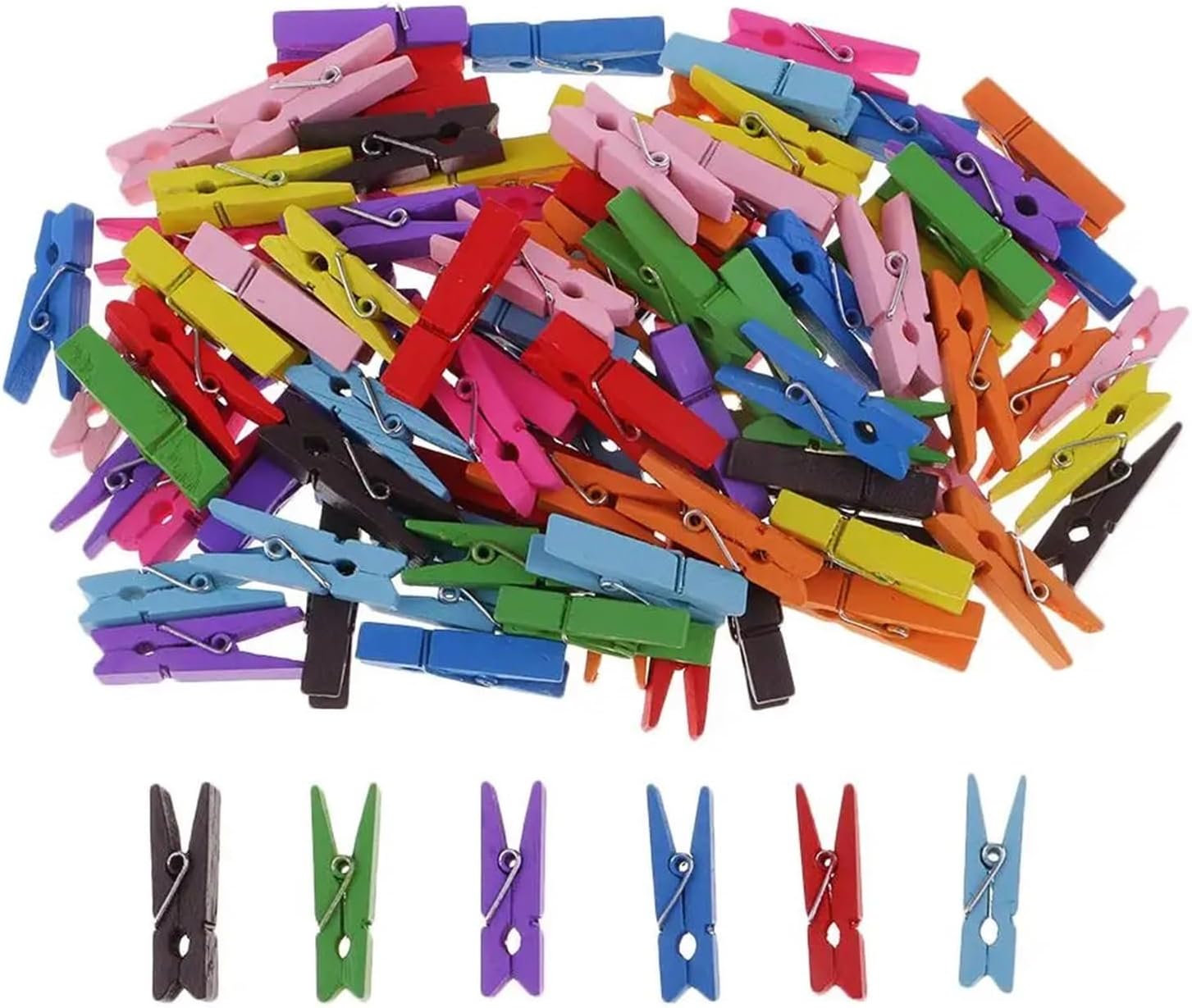 Clothes Pin 380pcs 35mm Mini Colorful Wooden Clips Photo Clips Paper Peg Clamp Clothespin Clips