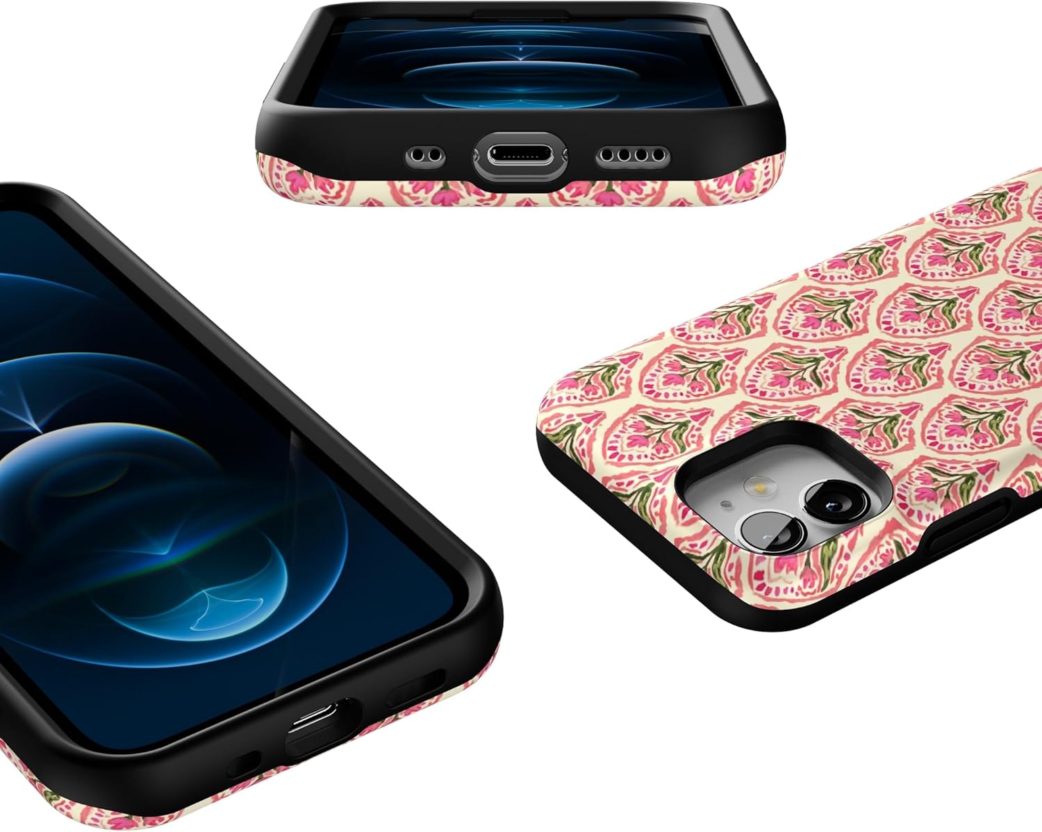 Casely iPhone 12 Mini Case | Tulip Tapestry | Jenna Palek x Casely | Bold Protective Design | Compatible with MagSafe