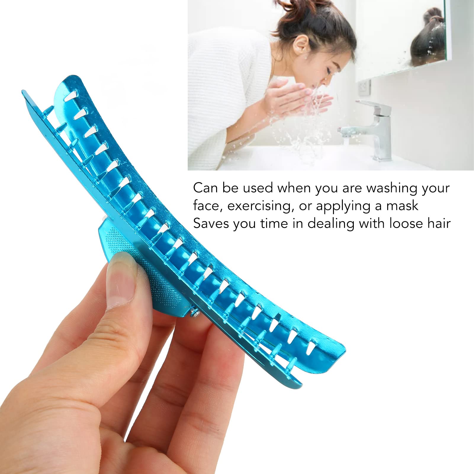 Hair Clips for Styling 6pcs Hair Section Clamp Prevent Slip Strong Hold Lightweight Hair Styling Coloring Clips - Image 4