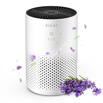 KQLKJ Air Purifiers for Bedroom Home, 20dB HEPA 13 Air Purifier With Aromatherapy for Better Sleep, Air Cleaner Filter 99.99% Smoke, Allergies, Pet Dander, Odor, Dust, Office, Desktop, Portable, KQ-31