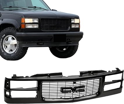 الجبهة مصبغة لمعان الأسود الشواية متوافق WIth GMC 1994-1999 C1500 K1500 1994-1996 C/K1500 C/K2500 سوبربان GM1200357