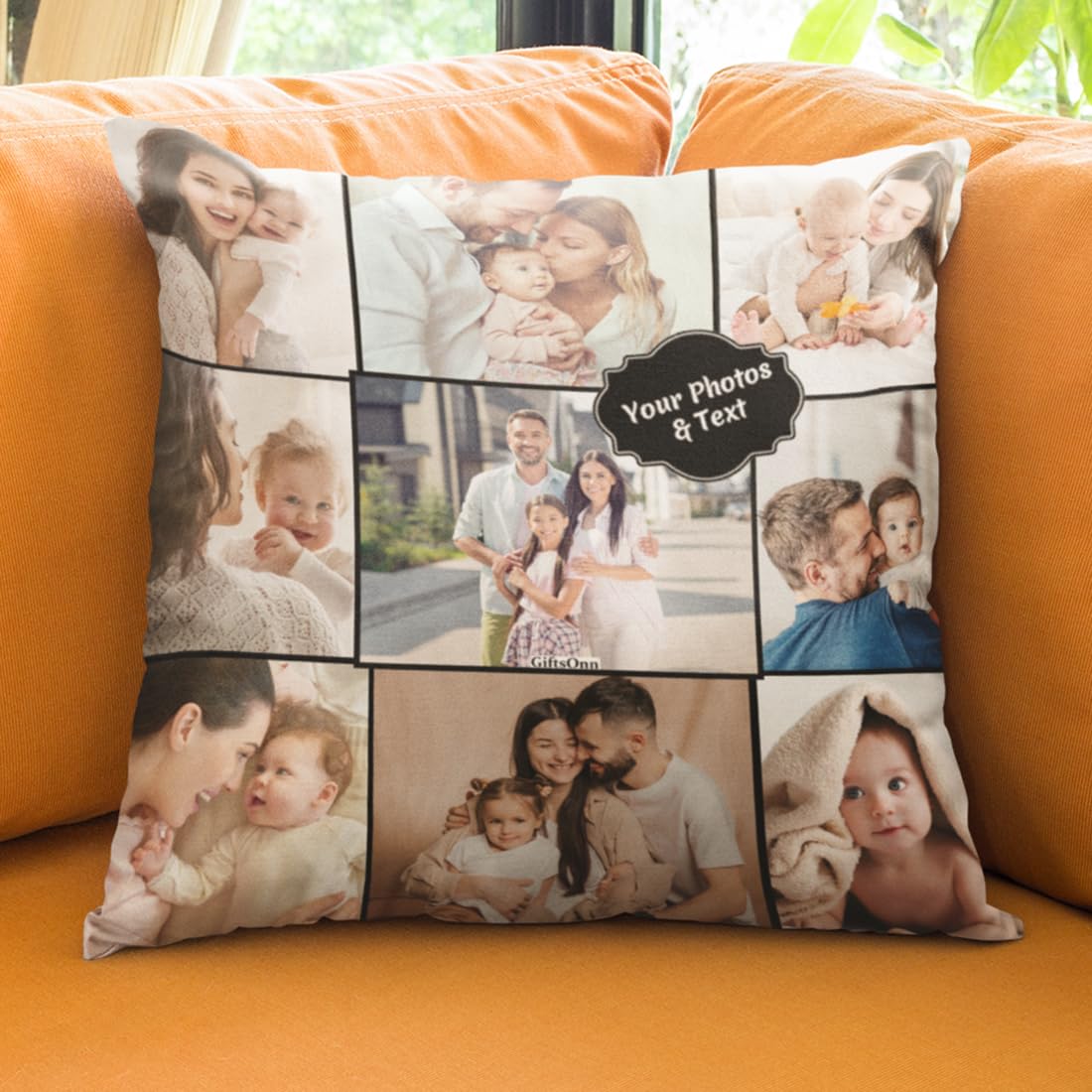Photo Pillow for Birthday Satin Printed Cushion, Gifts for Birthday, Gifts for Sister, Rakhi Gifts, Brother Gifts, Gifts for Brother - 12x12 inch Cushion Cover