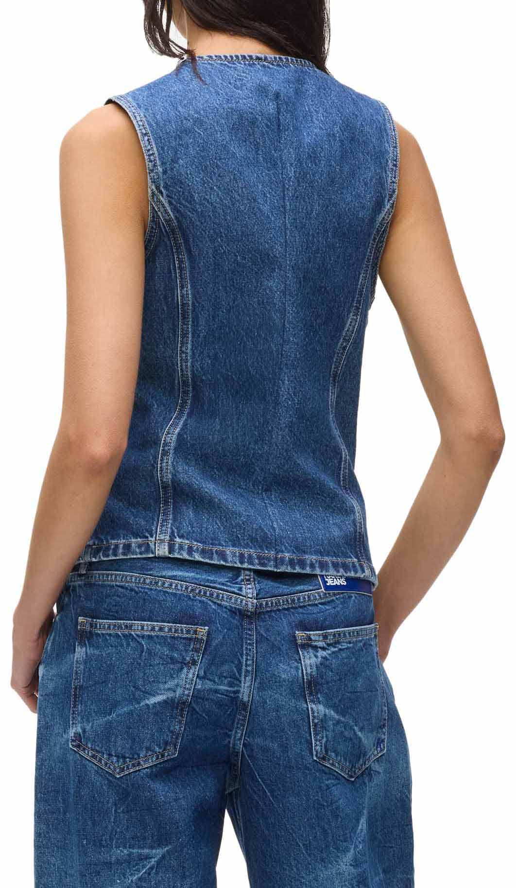 KARL LAGERFELD JEANS Damen Fitted Denim Vest