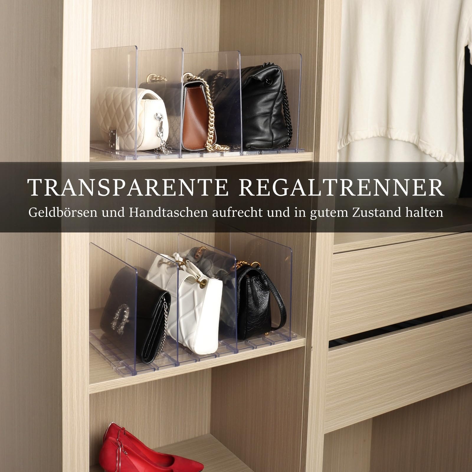 Regaltrenner Kleiderschrank Schrank Für Taschen, A Produktbild-Vorschau 10