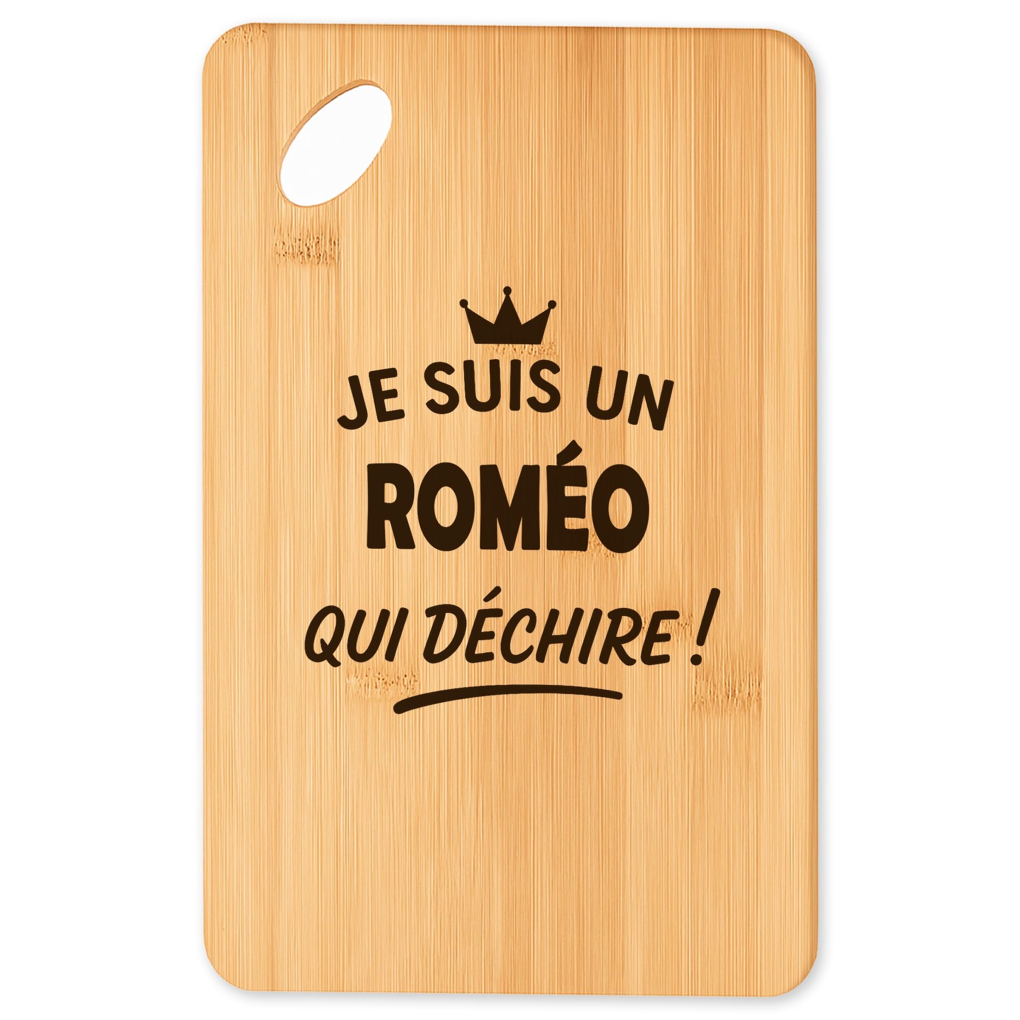 Planche à découper Romeo en bambou et plateau apéro pour cuisine ou barbecue