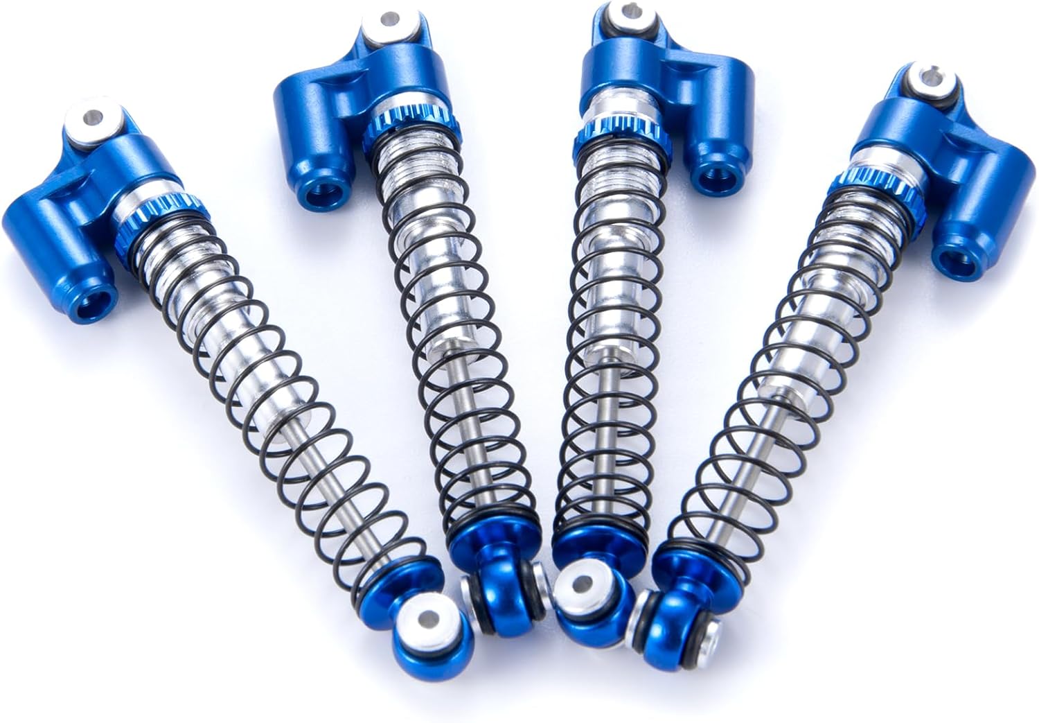 RC 48mm Shocks Aluminum Threaded Tele Absorber Damper Long Travel Shocks with Springs for All 1/24th Axial SCX24 AXI90081 Deadbolt AXI00005 AXI00006 RC Crawler Car Upgrades