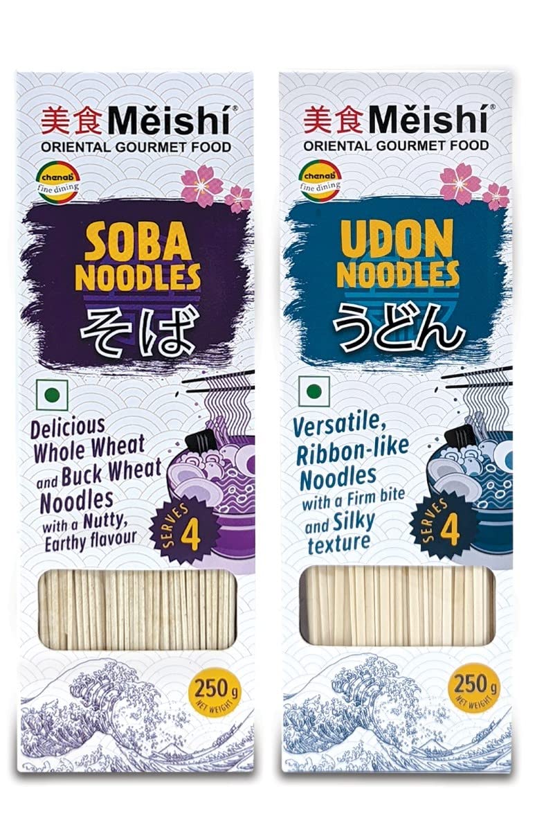 Meishi Assorted Noodles Combo Pack of 2 | Udon, Soba | Japanese Style Noodles | 500g | 250g x 2 | (B0BMRR3SGC) Amazon Price History, Amazon Price Tracker