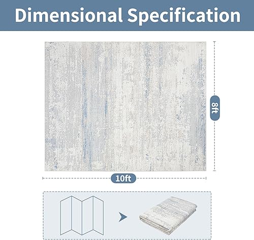Miniatura 108 de Alfombra abstracta moderna de 3 x 5, antideslizante, resistente a las manchas, lavable, con respaldo de goma, alfombra de suelo que no desprende