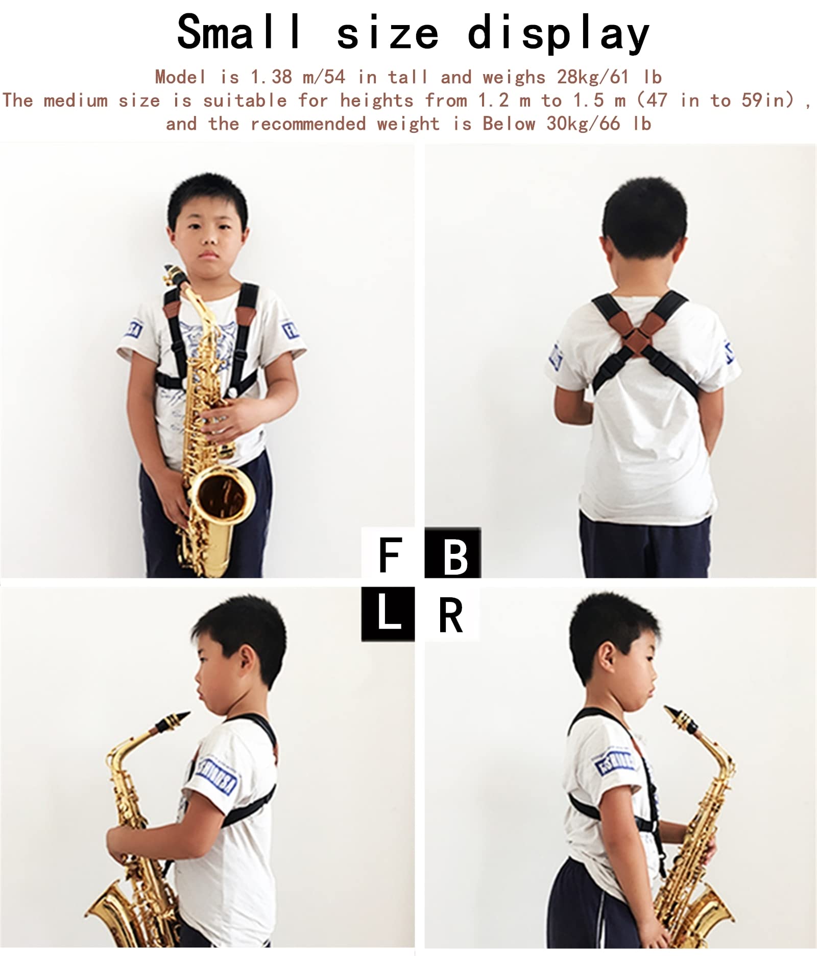 Miwayer Tracolla per sassofono, imbracatura per sax imbottita, regolabile, per baritono, contralto, tenore, soprano, baritono