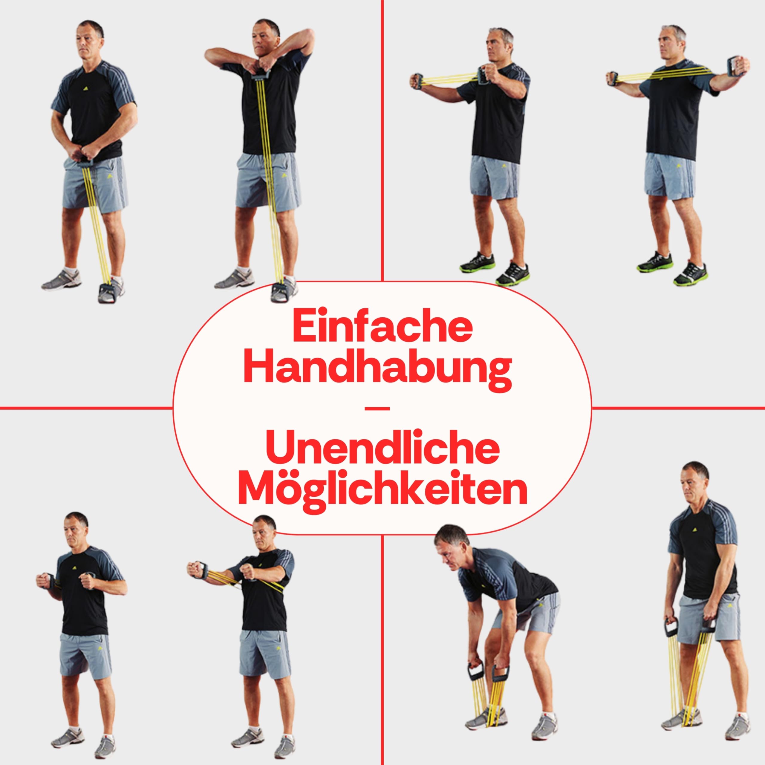 Deuser Expander Original with Handles, Made in Germany for Over 50 Years, Made of Natural Latex, for Strength Training, Fitness, Sports, Pull-Ups, Yoga