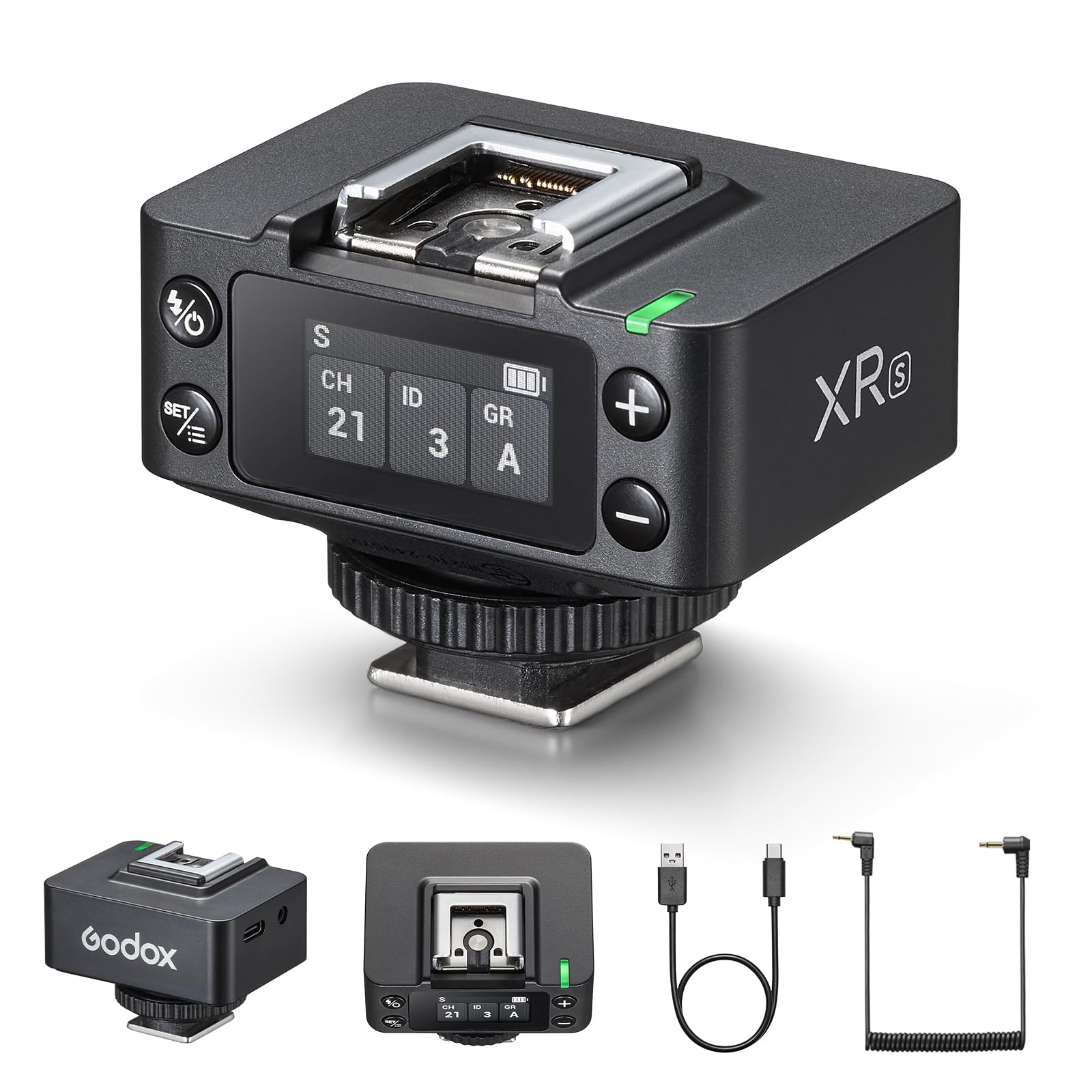 Godox XR S XR-S TTL Récepteur sans Fil pour Appareil Photo Sony, Mise à Niveau du Godox X1R-S, 2,4G HSS Déclencheur à Distance, Sync avec X3/X3Pro émetteur, Batterie Intégrée, Ecran Couleur Lumineux