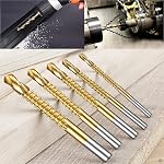Titanium HSS Twist Drill Bits 3-10mm,8 Pcs Spiral Saw Drill Bit,Serrated Side Cutting Drill for Wood,Metal,Plastic