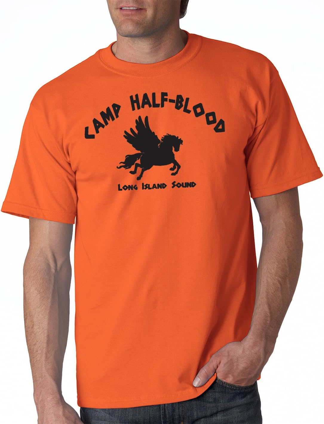 Camp Half Blood T Shirt for Men - Unisex - Choose Color (Large, Orange)