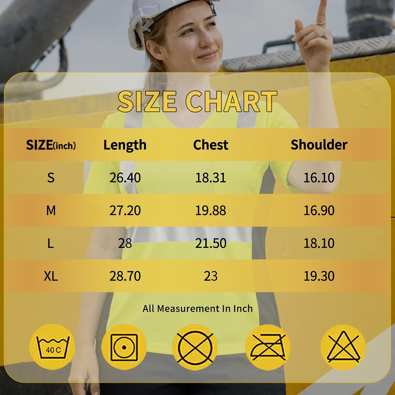 Hi Vis Shirts for Women, Reflective Safety Short Sleeve Work Shirt, Breathable Mesh High Visibility Construction Shirt with Pocket, 3PCS, Yellow, S