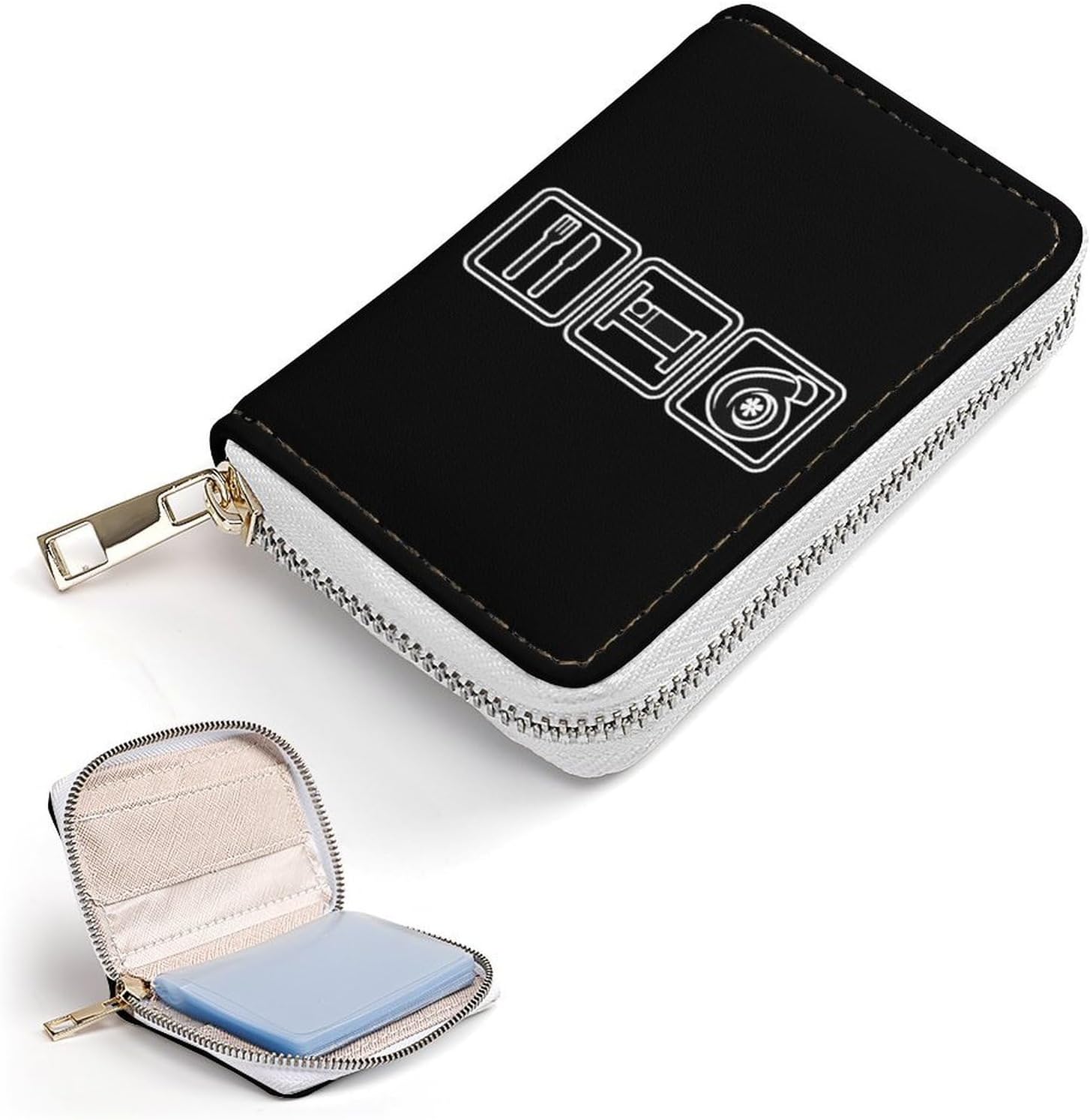 Eat Sleep Boosts Business Credit Card Holder Wallet for Men Women Coin Purse with 20 Card Slots