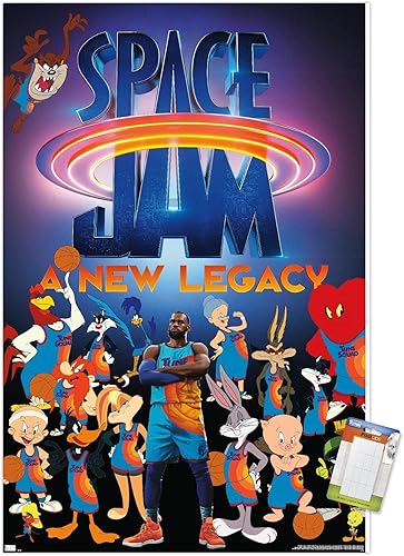 Trends International Space Jam A New Legacy - Póster de pared del equipo, 22.375 x 34 pulgadas, paquete de póster y montaje