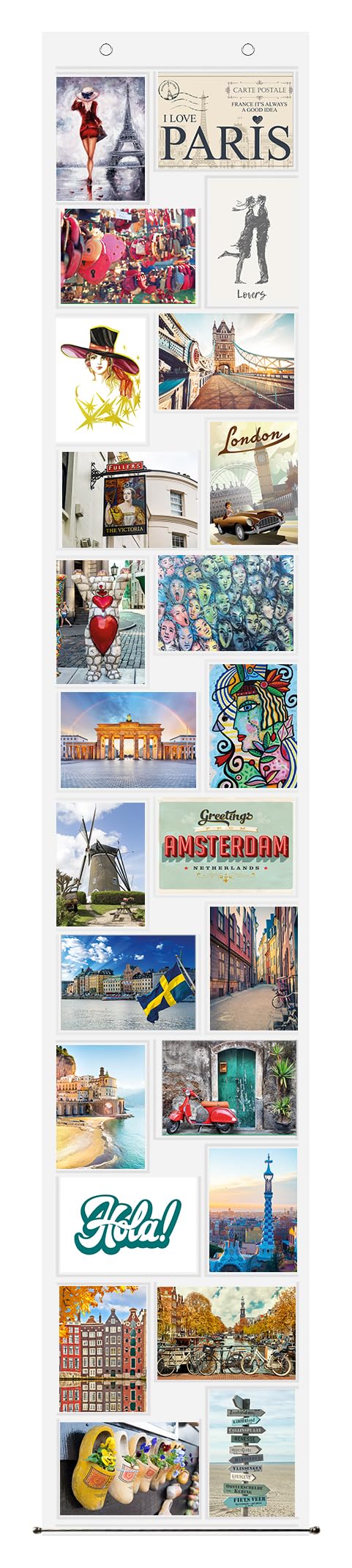 trendfinding® - Photo Curtain in Portrait and Landscape - For 24 Photos and Pictures Sized 10 x 15 cm