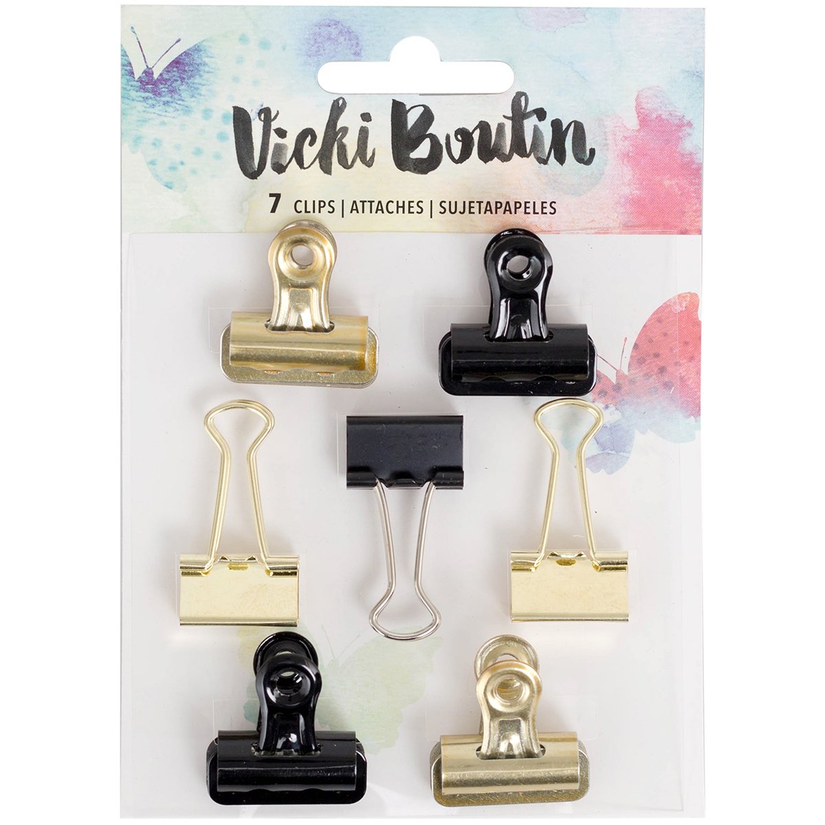 Buy American Crafts Vicki Boutin 7 Piece Bulldog Binder Clips Online at