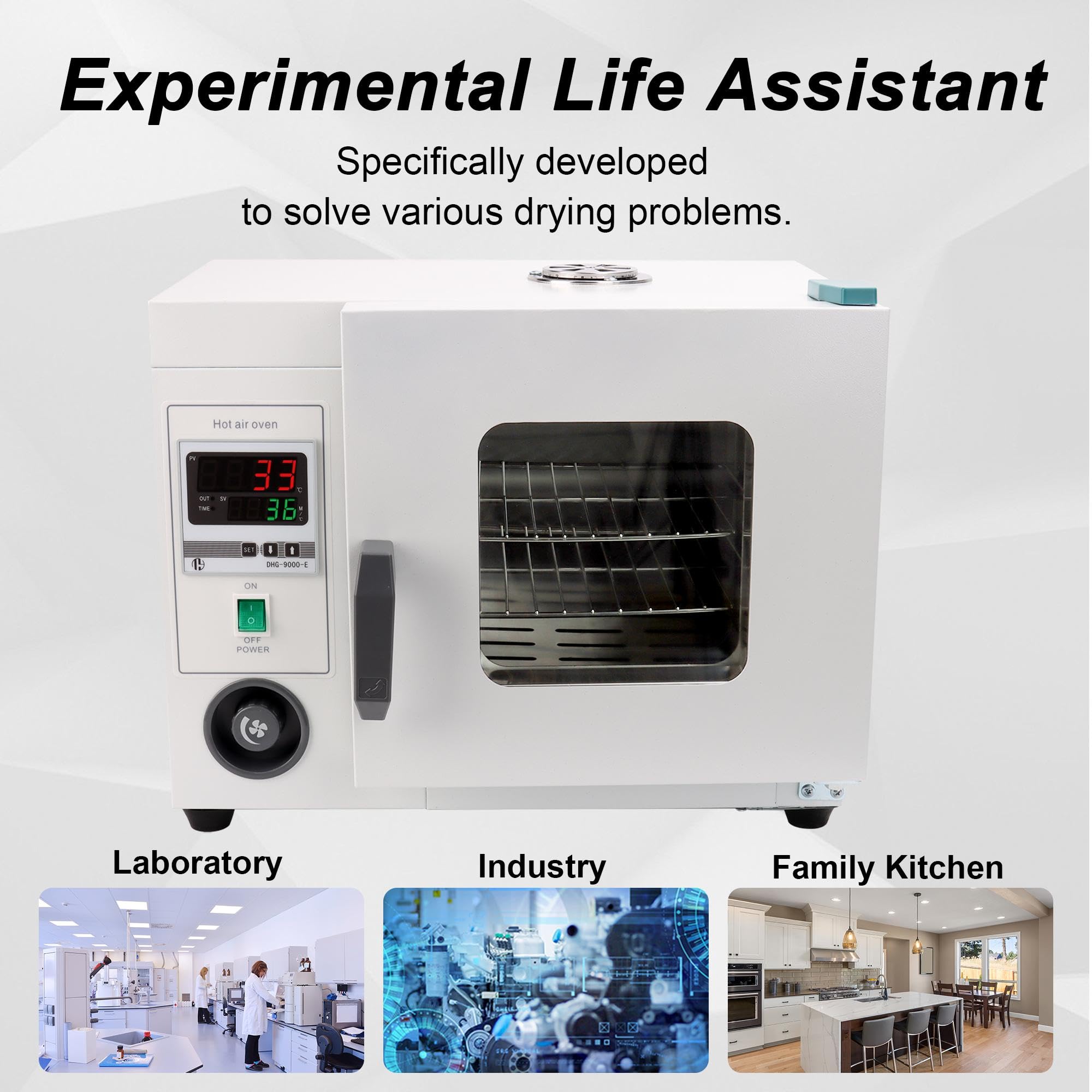 16L Labor Trockenschrank – Starker Umluft-Heizofen mit digitaler Temperaturregelung 50–300 °C, 800W – für 3D-Druck Filament Trocknung, Annealing, Materialerwärmung & Labortests