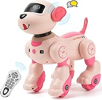 Vista 8 de Perro Robot de Juguete con Control Remoto: Perro Robótico Programable para Niños, Perro Robot Interactivo Inteligente, Mascota Robot que Baila