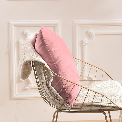 Miniatura 3 de FY FIBER HOUSE Paquete de 2 fundas de almohada de terciopelo, fundas de almohada cuadradas decorativas, suaves y sólidas, para sofá o sofá, 16 x 16