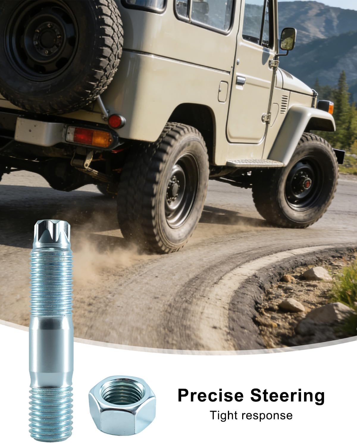 90116-12007 4Pcs Steering Knuckle Stud Cone Washer Kits Fit for Toyota Land Cruiser FJ40 FJ60 FJ80 Pickup Replace 43211A
