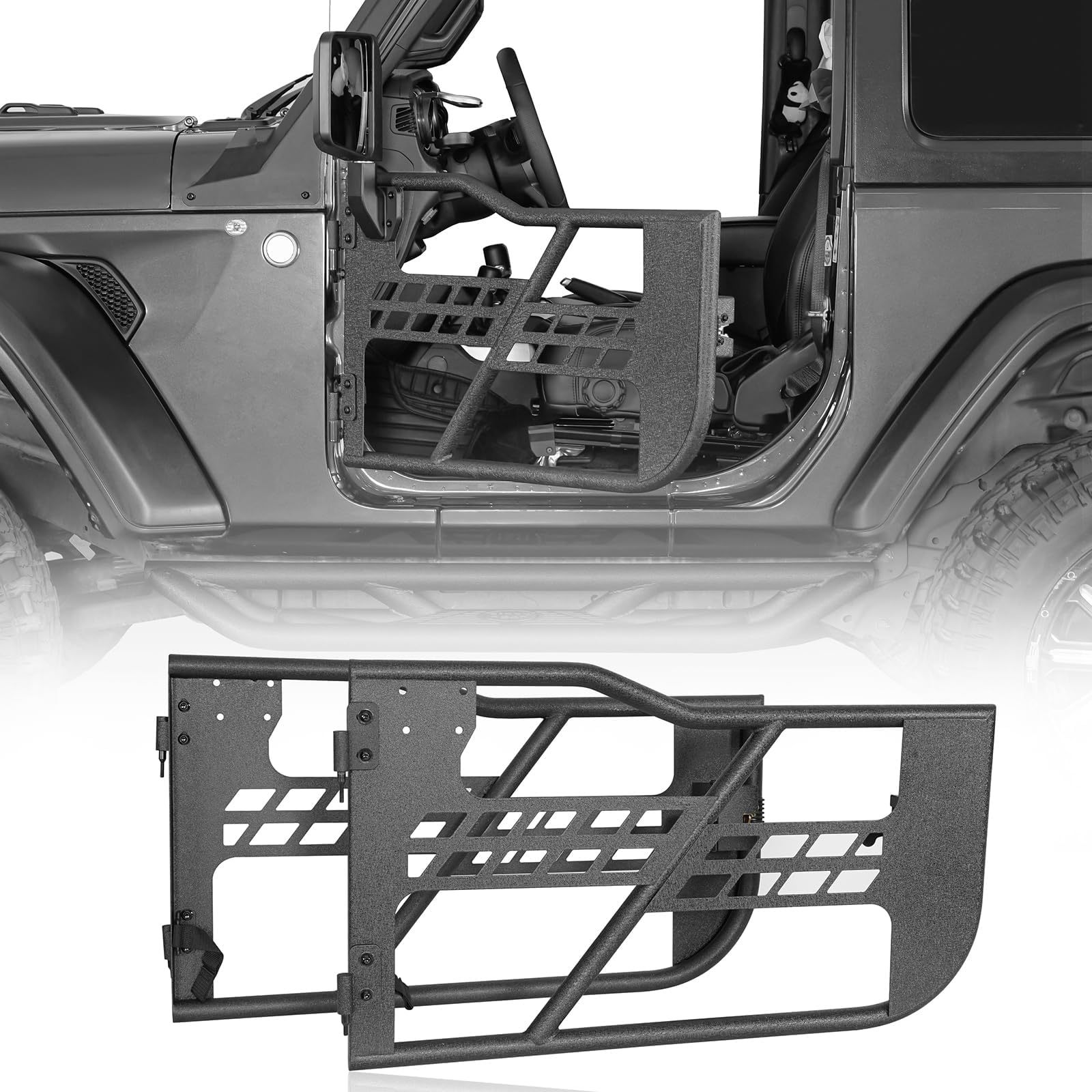 uBox Wrangler JL 2 Door Tube Half Doors Offroad Tubular