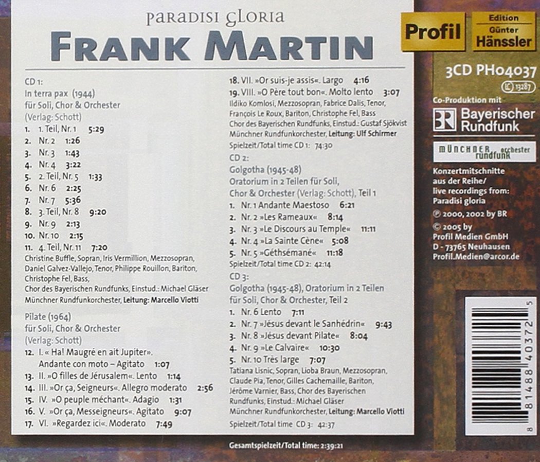 FRANK MARTIN:IN TERRA PAX.PILA