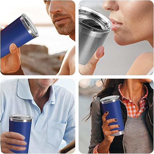 Miniatura 6 de ECOMAID Tapa de vaso de 30 onzas, tapas de repuesto para YETI Rambler con 4 piezas de repuesto magnético deslizante, tapa de vaso a prueba de