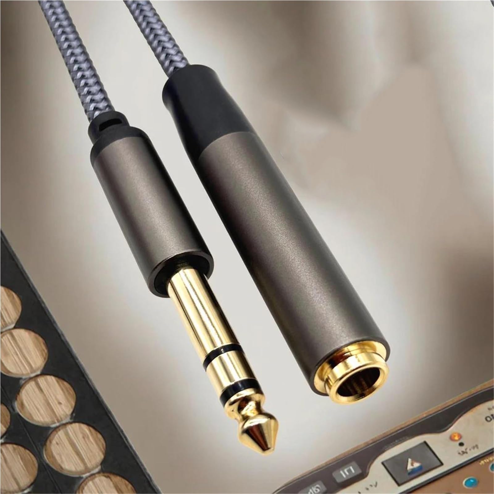 Kabel Do Gitary Przedłużacz Męski Na Żeński 6,35 Mm Do Gitary/basu Trwały | Ten kabel jest wszechstronny i nadaje się do szerokiej gamy sprzętu muzycznego.(5m)