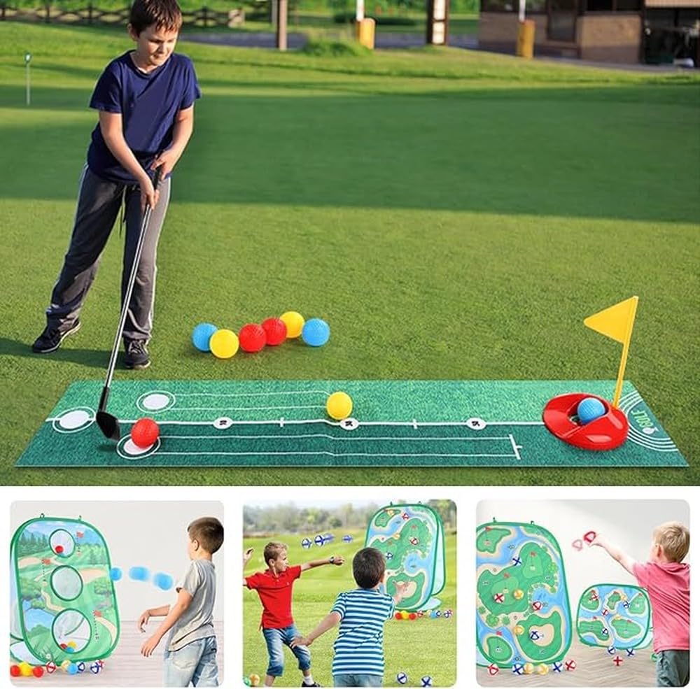Zestaw do ćwiczeń dla dzieci do gry w golfa 3 w 1 zawiera golf