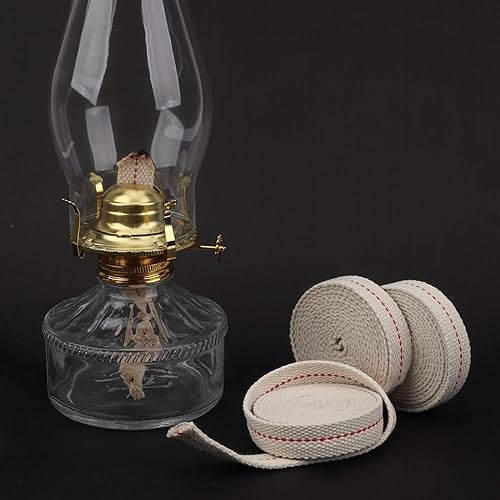 Miniatura 4 de SWATOM Mechas de lámpara de aceite de 19.7 pies3 rollos de mechas de aceite de 34 pulgadas para lámparas, linterna de algodón, reemplazo de mecha de