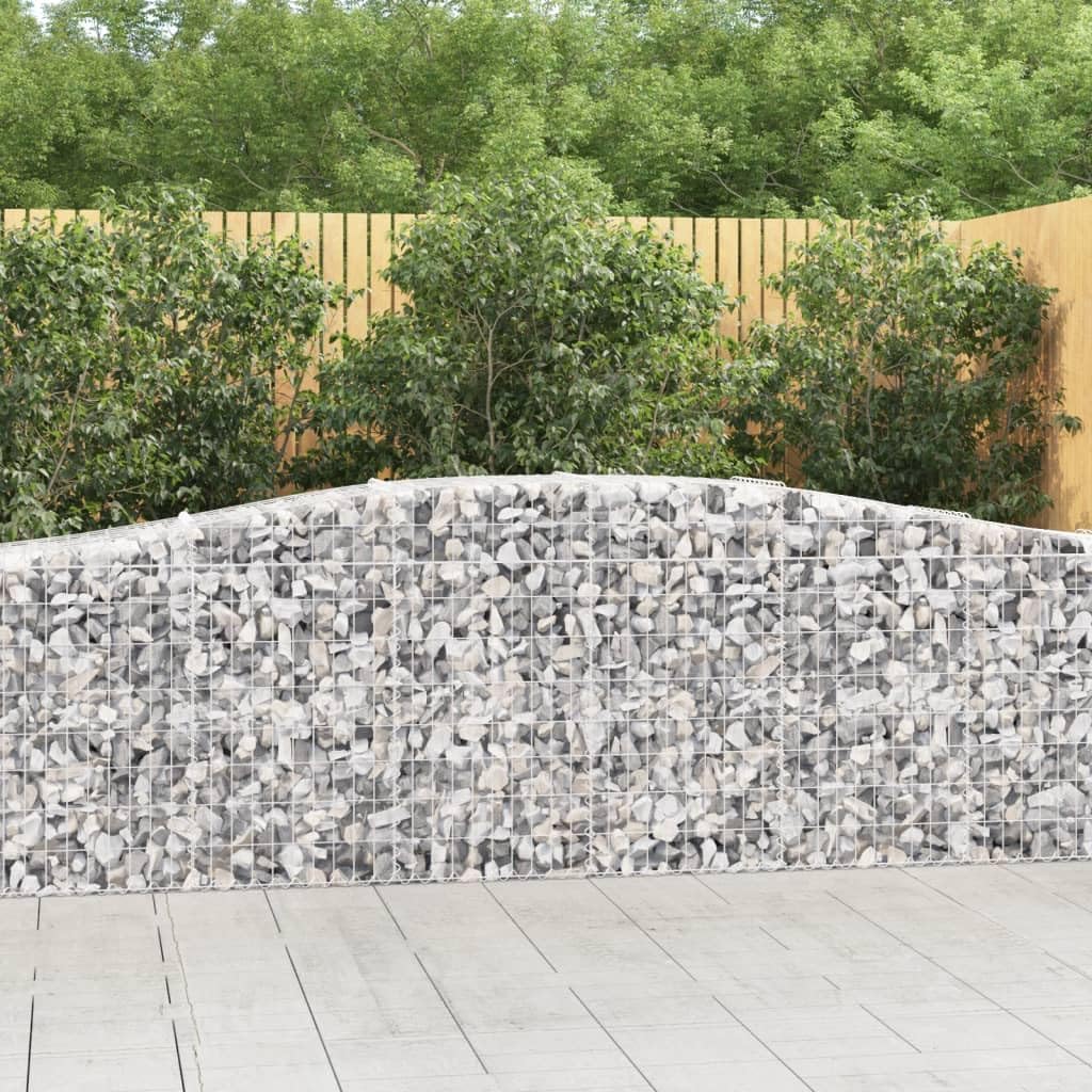 Galvanized Iron Gabion Basket Set of 2 Large Durable Outdoor Garden Barrier with Sound Absorption and Industrial Aesthetic