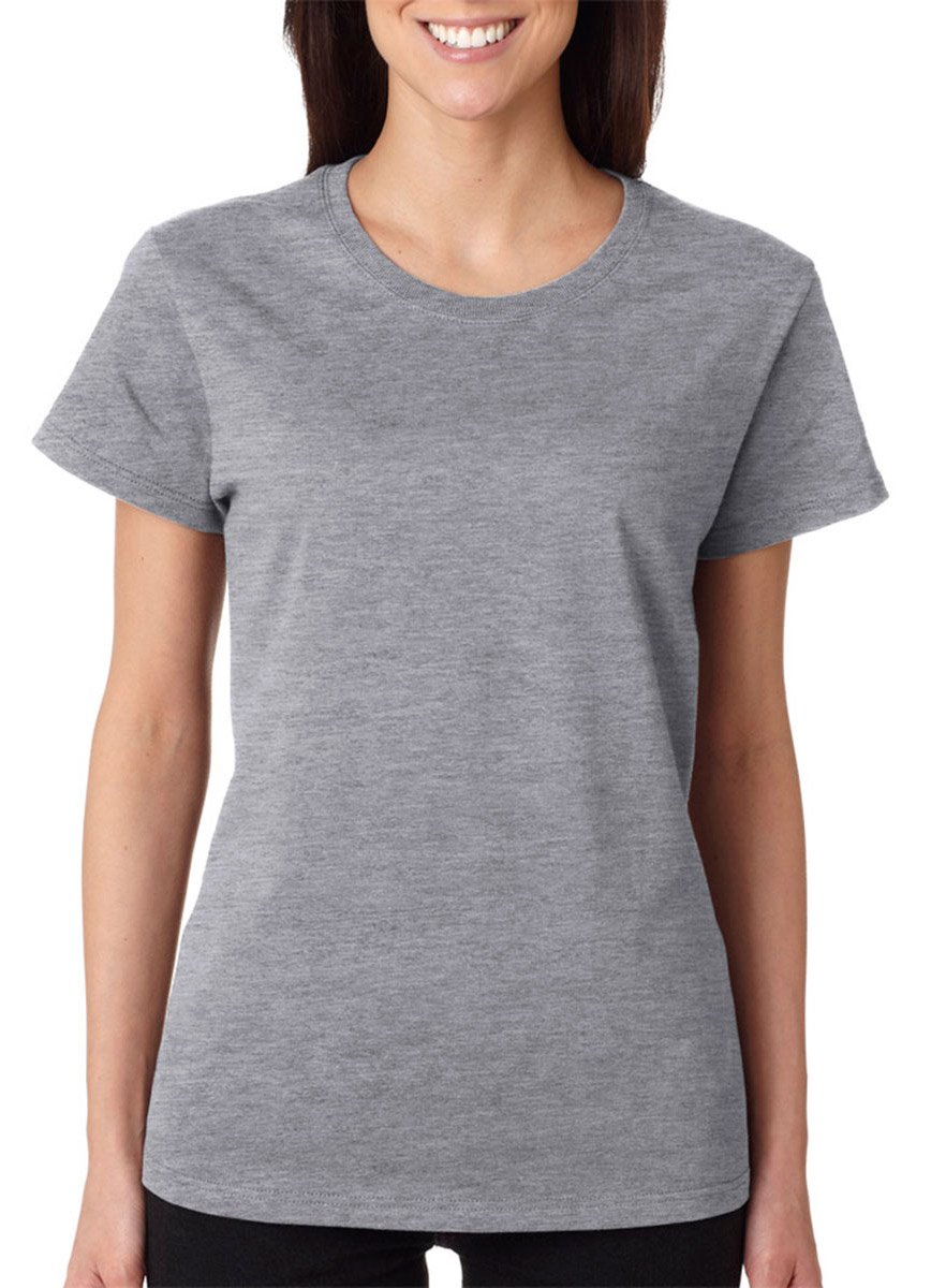 Gildan 5000L GD Missy SS Crew Neck T - Sport Grey - S