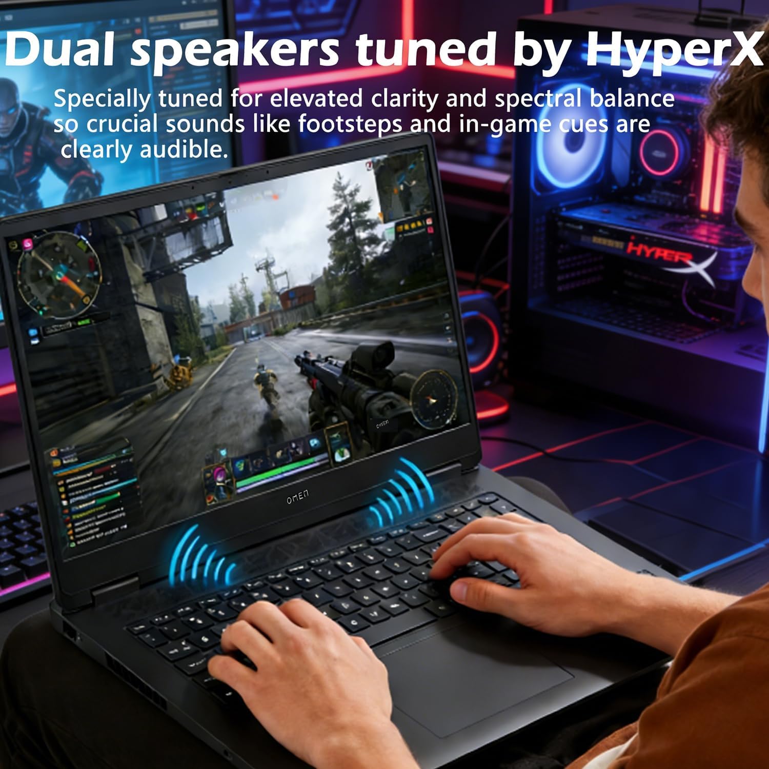 HP OMEN 17.3" FHD 144Hz Display AI Gaming Laptop, AMD Ryzen AI 9 365, GeForce RTX 5060, 32GB DDR5+1TB SSD, Dual HyperX Speakers, RGB Numeric Keyboard, Win 11 Home, WiFi 6