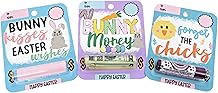 Easter Basket Money Card with Plastic Dome - Bunny Day Unique Money Holder for Cash Gift - Greeting Cards - Gift for Her Him Boy Girl Note 3 Pack One of Each