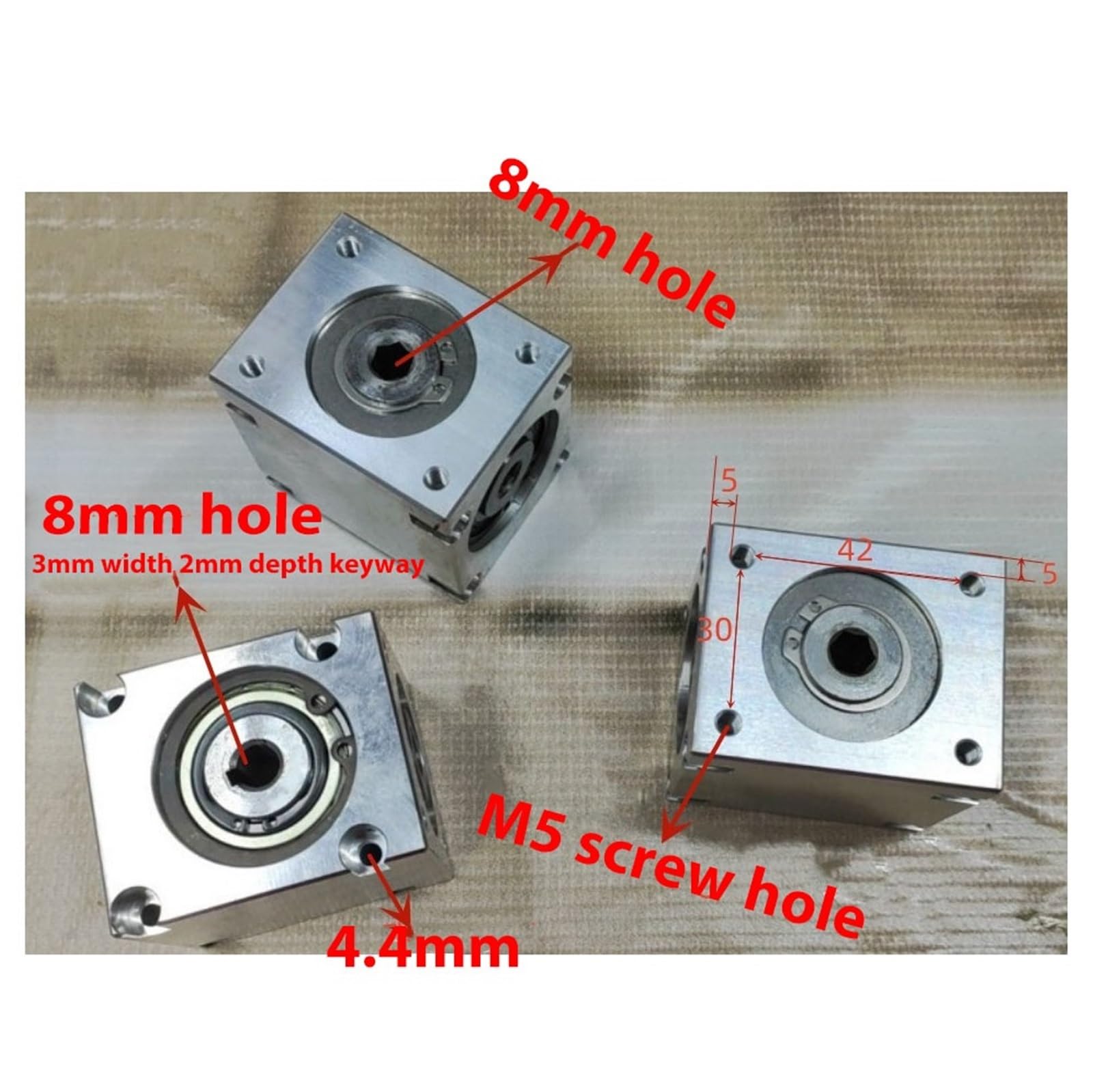 Kegelradgetriebe, mechanische Lenkung, 1 Stück, 1:1 Spiralkommutator, 8 mm Sechskantloch, 90-Grad-Untersetzung, einzelne Ausgangswelle, Umkehrrichtung