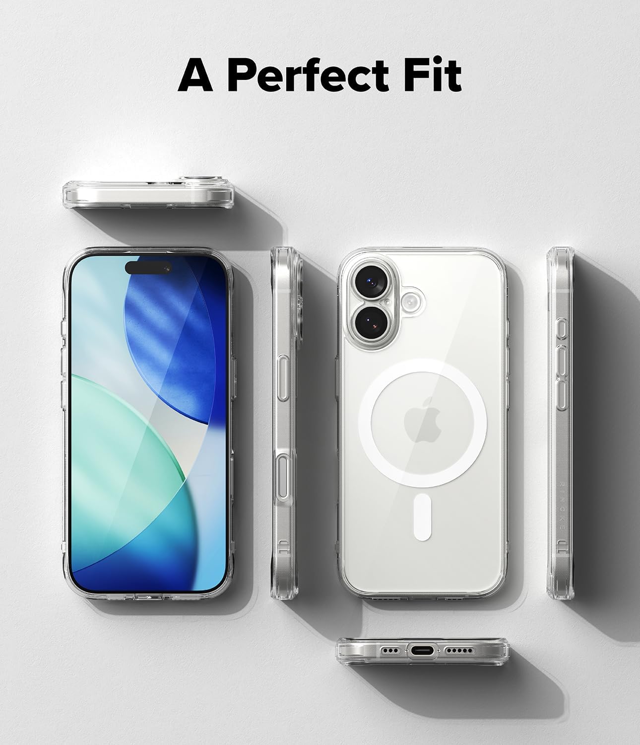 Ringke Fusion for iPhone 17 Case [Compatible with MagSafe] UV Coating for Scratch & Discoloration Resistant, Shockproof Air Pockets - Magnetic Clear