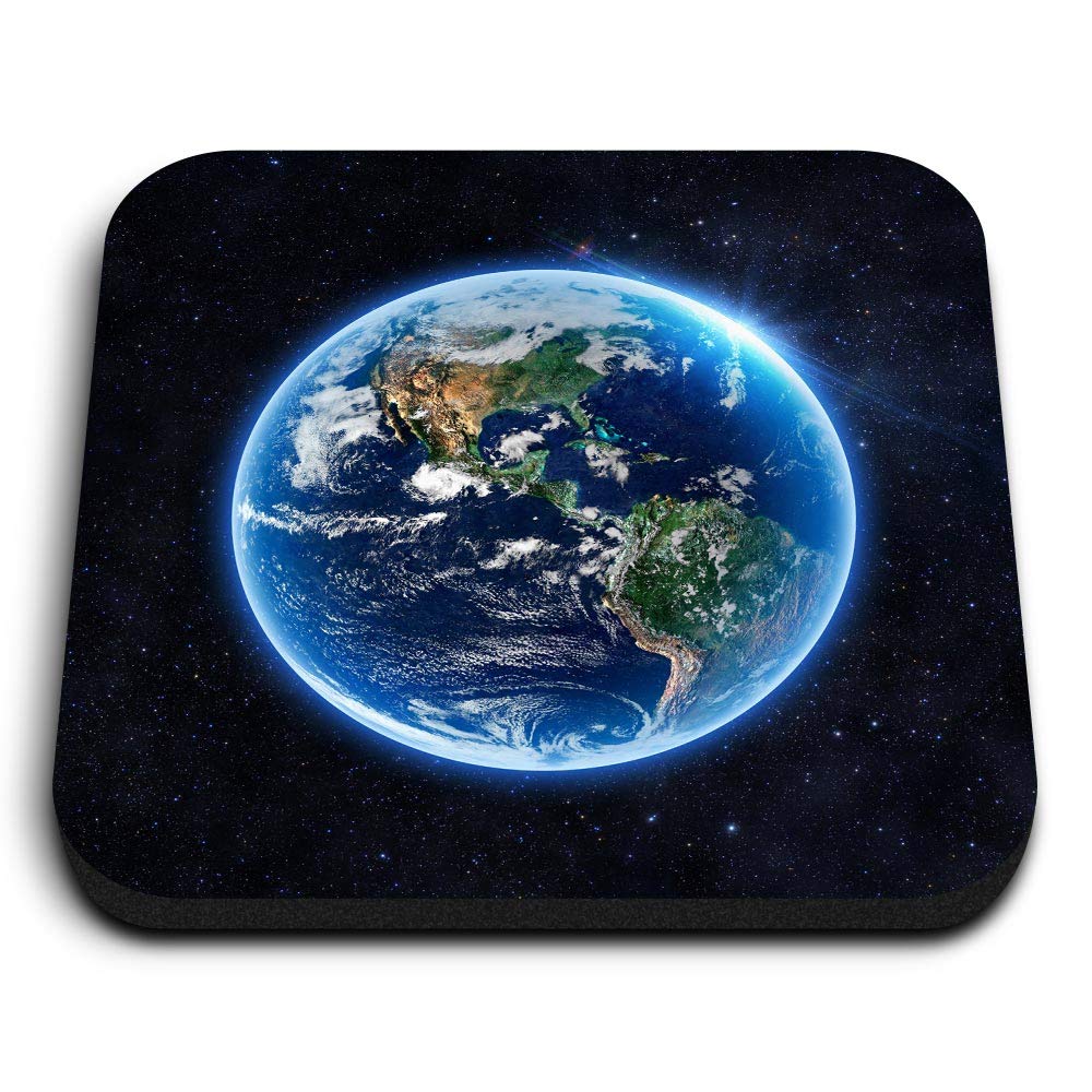 Destination Vinyl Ltd Multicolor 1 X Square Mdf Fridge Magnet - Planet Earth Globe Space Nasa 14522