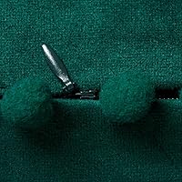 Vista 30 de 2 fundas para cojín decorativo de terciopelo con pompones