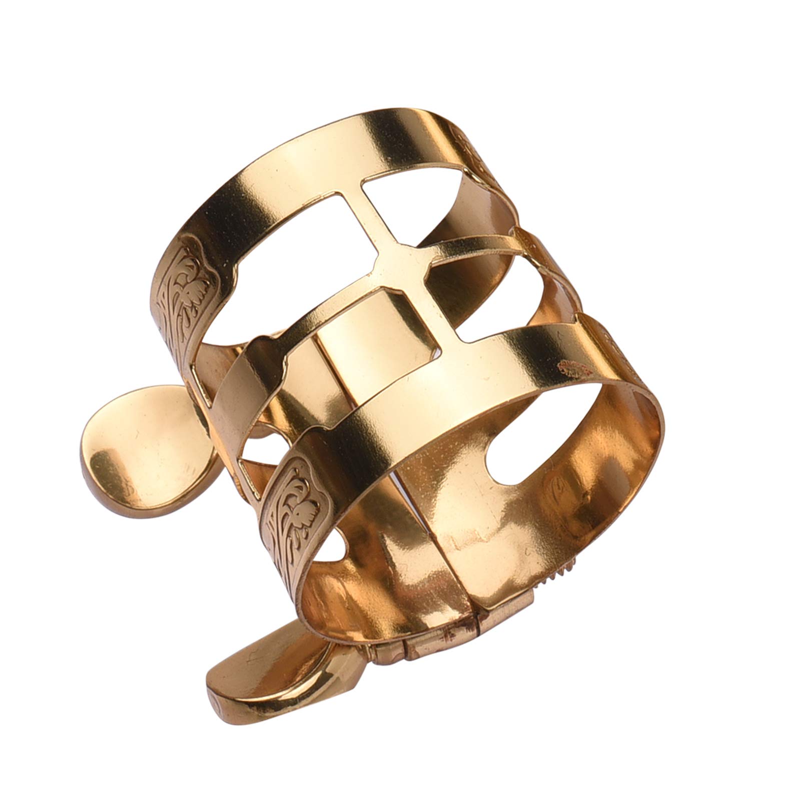 Saxophone Ligature, Alto Saxophone Mouthpiece Ligature E Flat Clarinet Ligature with Double Screw for Sax Mouthpiece Instrument