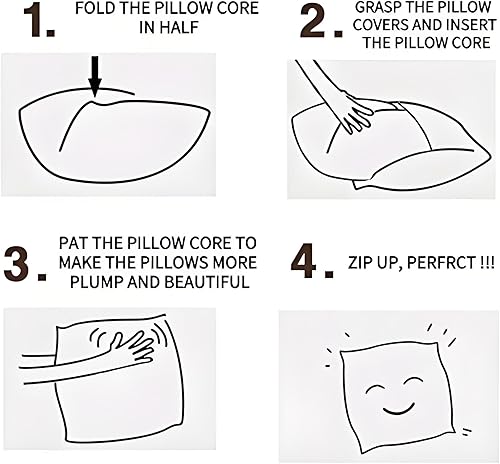 Miniatura 4 de TAOSON - Funda de cojín cuadrada de lona de algodón con cierre de cremallera oculto, disponible varios colores