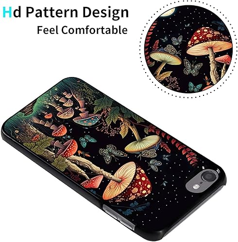 Miniatura 6 de Funda protectora delgada de plástico duro para Apple iPod Touch de 567 generación, diseño de hongos y luna para mujeres, niñas, hombres