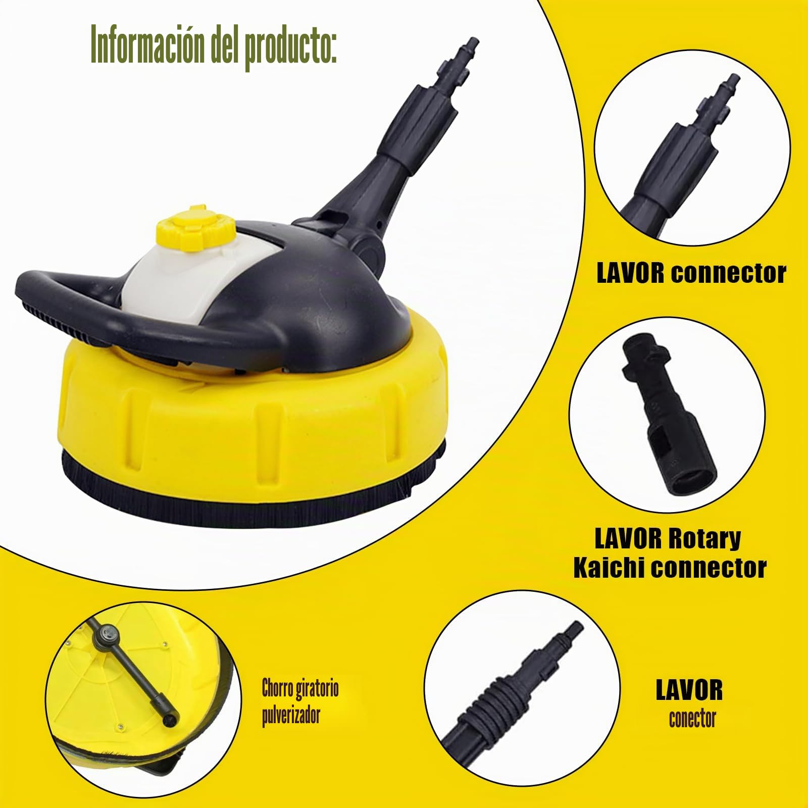 Cepillo rotativo para limpiadora de superficies Karcher K, limpiadora de superficies Kärcher K-serie K2, K3, K4, K5, K6, K7, limpiadora de superficies rotativa (con caja de limpieza)