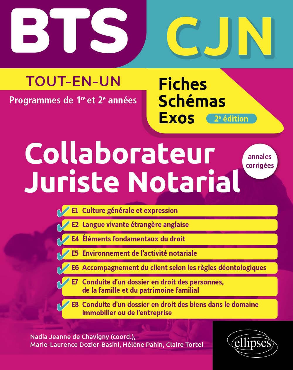 Collaborateur juriste notarial BTS CJN: Annales corrigées