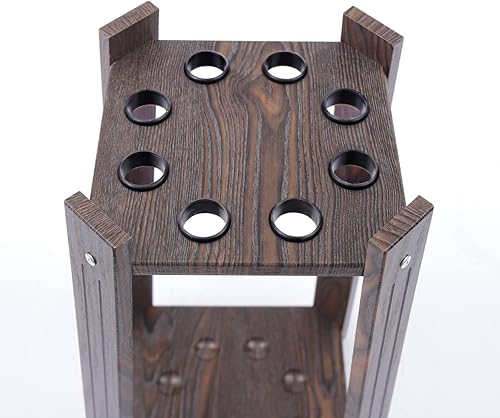 Miniatura 6 de Soporte para taco de billar con capacidad para hasta 8 palos, soporte de piso para taco de piscina, accesorios para mesa de billar, placa de