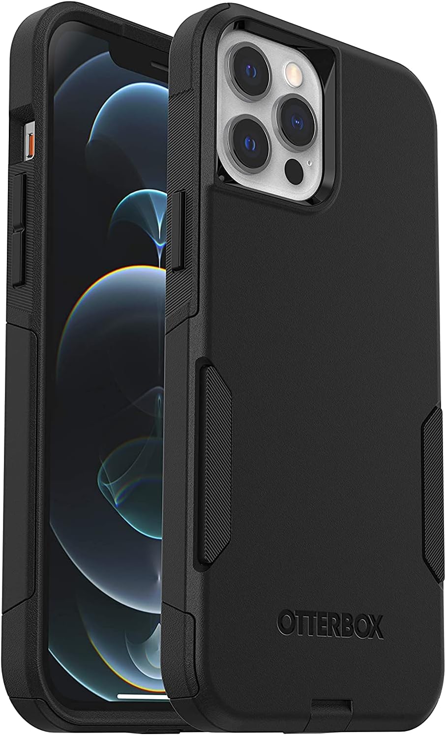 OtterBox Commuter Case for iPhone 12 Pro Max, Shockproof, Drop proof, Rugged, Protective Case, 3x Tested to Military Standard, Antimicrobial Protection, Black, No Retail Packaging