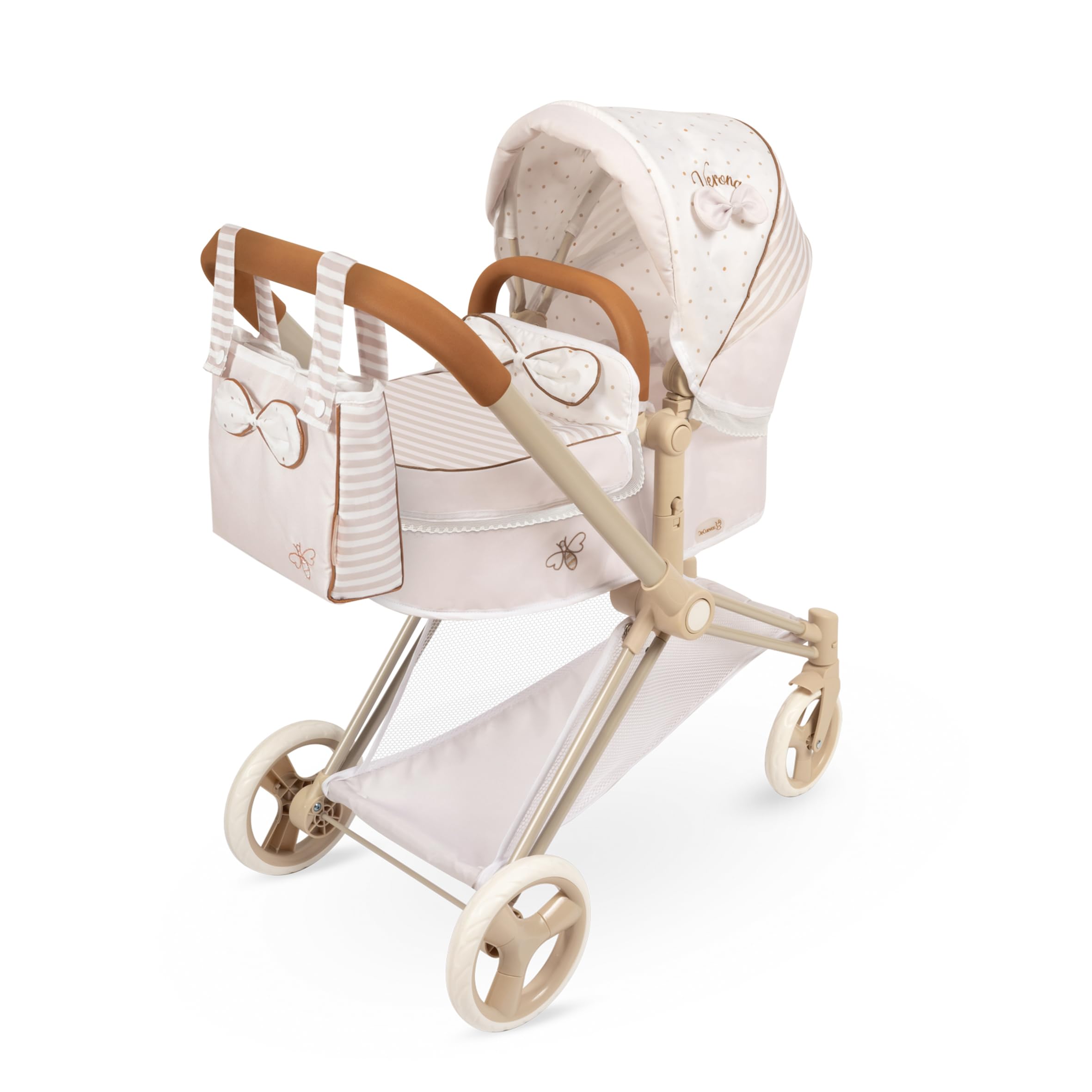 DeCuevas Toys 81778 Verona Doll's Pram 3x1, Beige